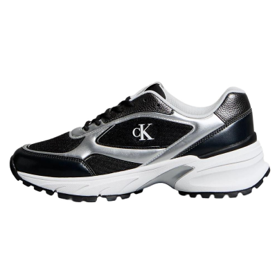 CALVIN KLEIN Trailblazer Cow Leather Low top Casual Shoes Men's Black