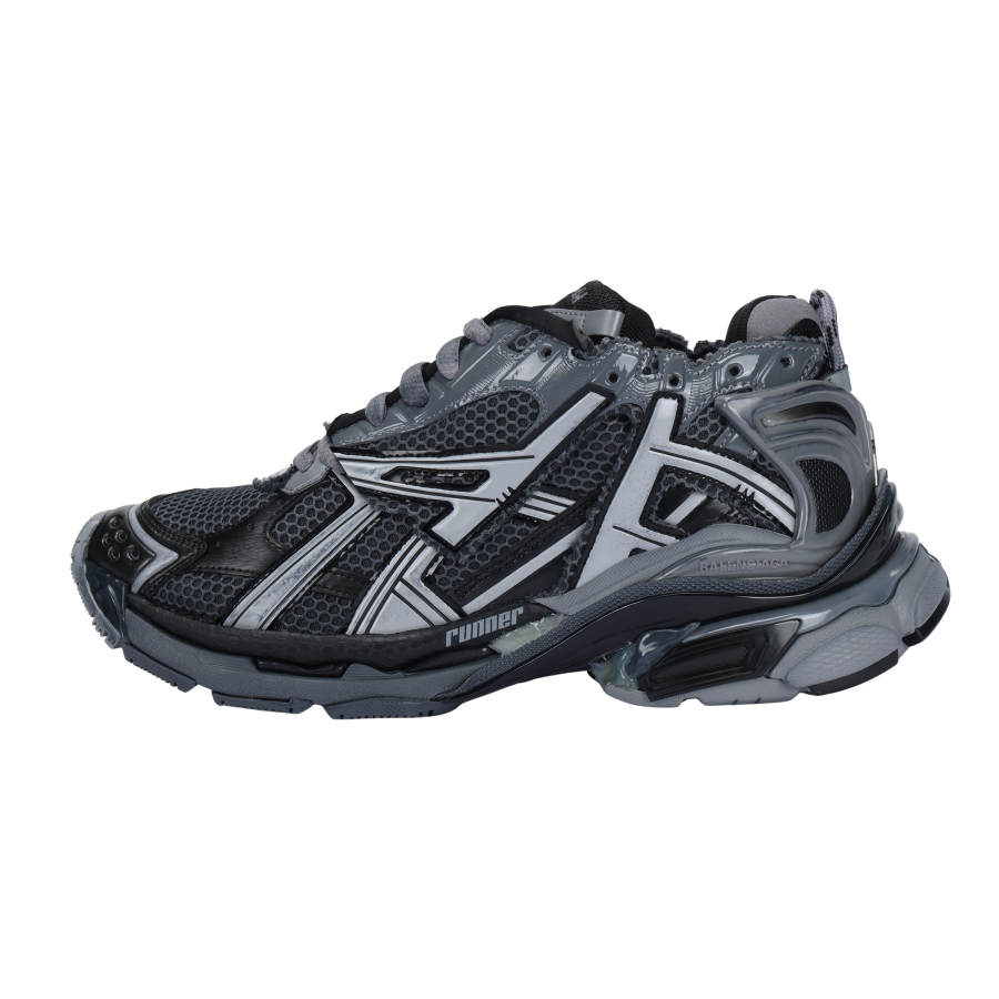 Balenciaga Runner Breathable Low top Chunky Sneakers Men's Black Gray
