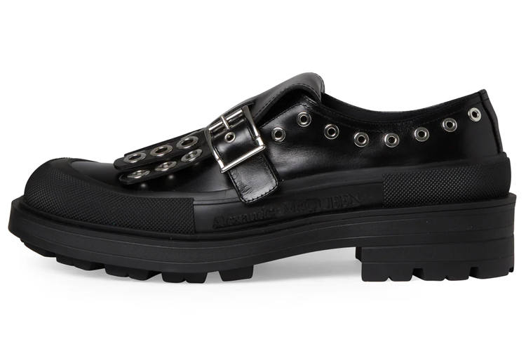 Alexander McQueen Buckle Detailed Monk Shoes