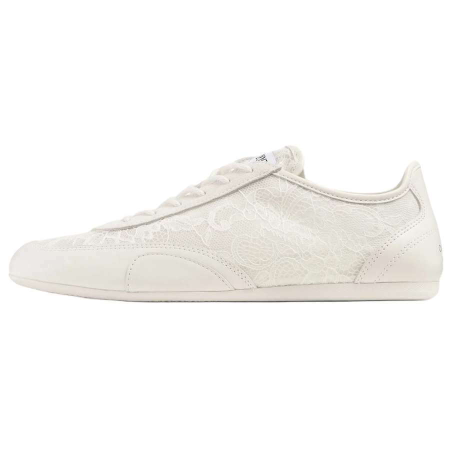 Jimmy Choo Sunny F Leather, Suede Low top Casual Shoes Women's Latte