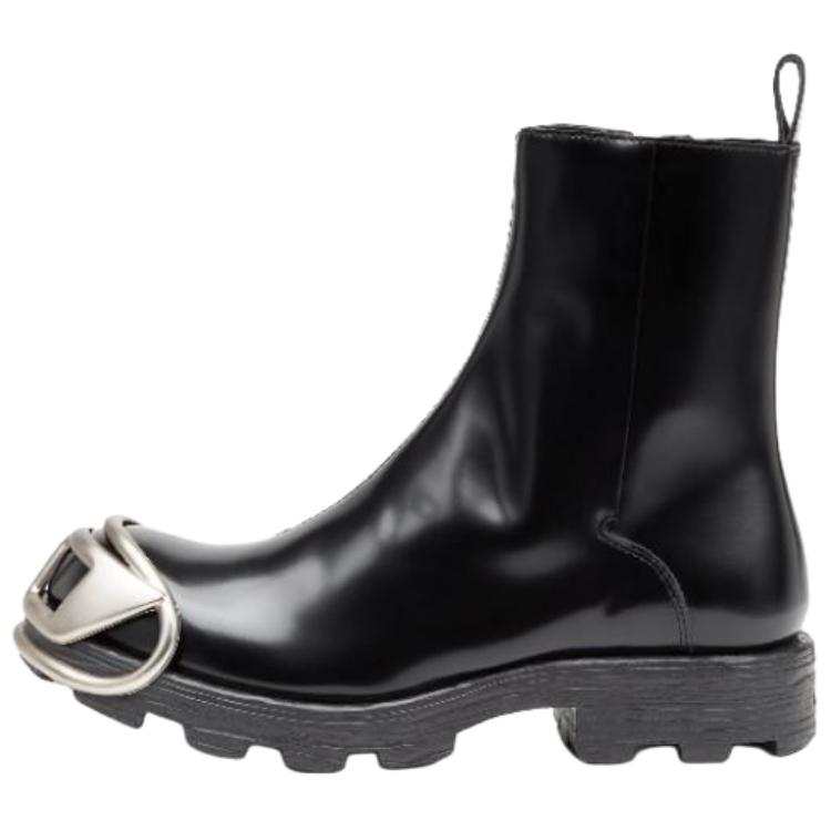 DIESEL Diesel D-Hammer Round-Toe Ankle Boots