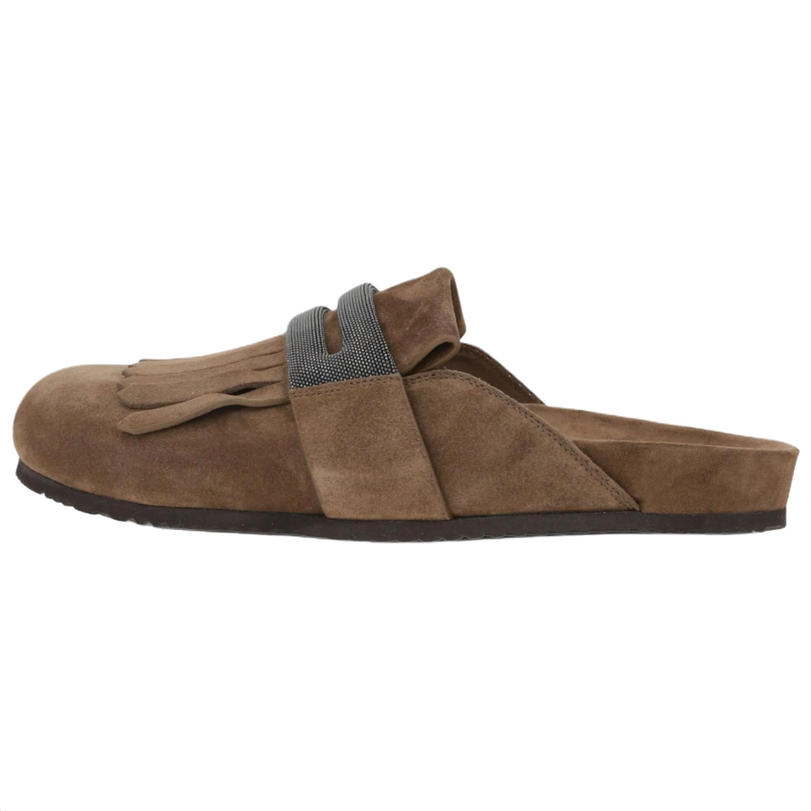 Brunello Cucinelli Monili-embellished loafer mules Women's