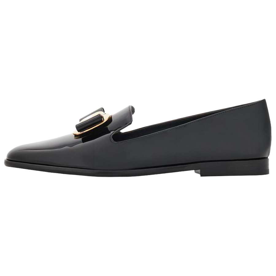 FERRAGAMO Vara Bowknot Loafers Women's Black
