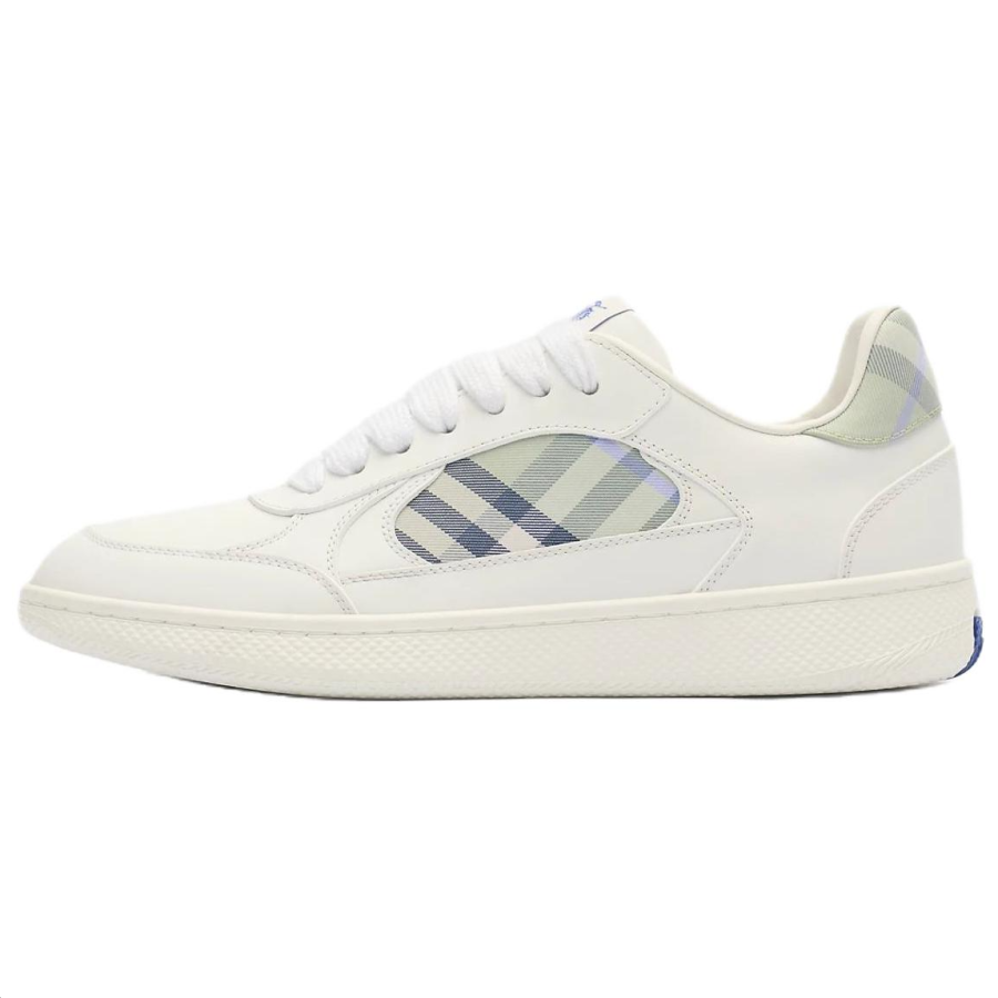Burberry Terrace Low top Skateboard Shoes Women's Light White & Wave Green