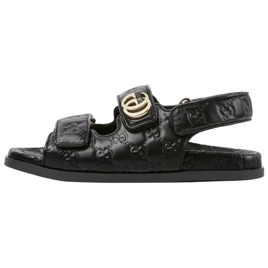 Gucci Wmns Double G Sandal 'Black' Women's