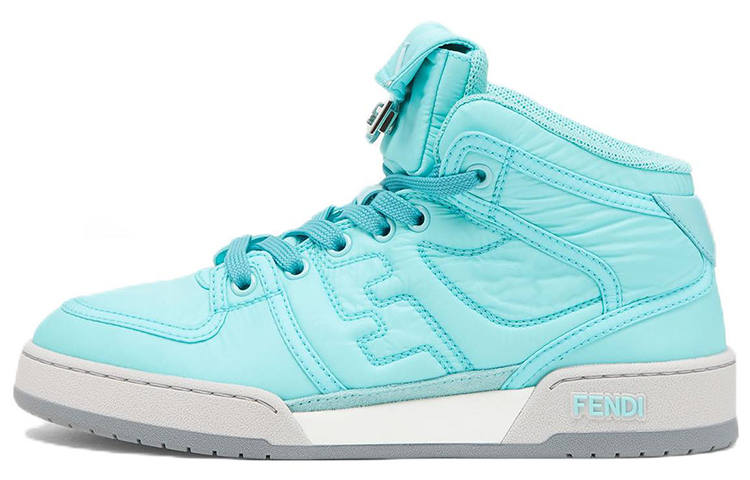 FENDI Match High top Stylish Skateboarding Shoes Women's Blue