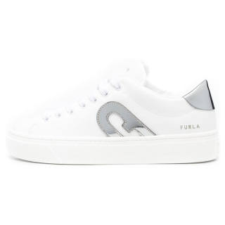 Furla Leather Low top Skateboard Shoes Women's White