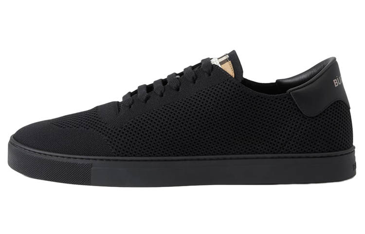Burberry Leather Stylish Skateboarding Shoes Men's Black