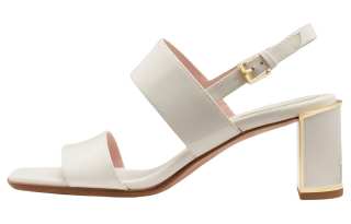Kate Spade Patent Leather One Strap Sandals 5CM Women's White