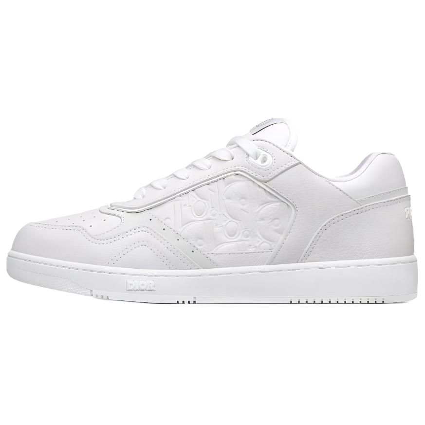 DIOR B27 Leather Low top Skateboard Shoes Men's White