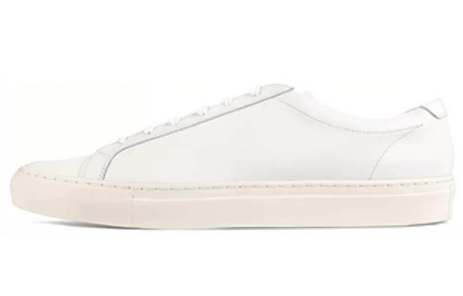 LOAKE Top Grain Cow Leather Low top Skateboard Shoes Men's White