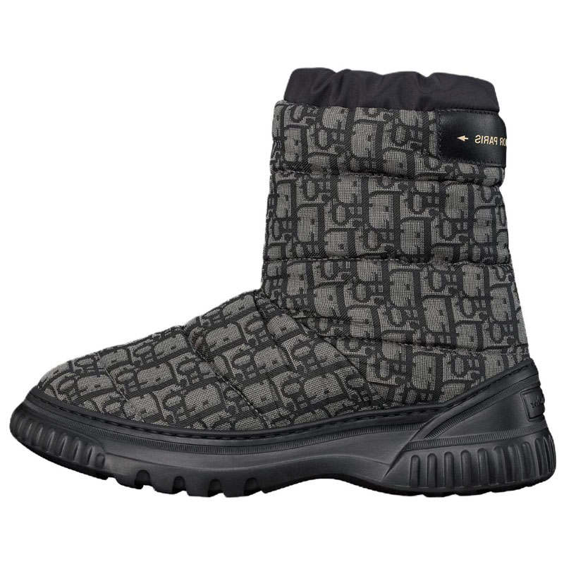 DIOR Dioralps Frost Oblique Snow Boots Women's Gray Black