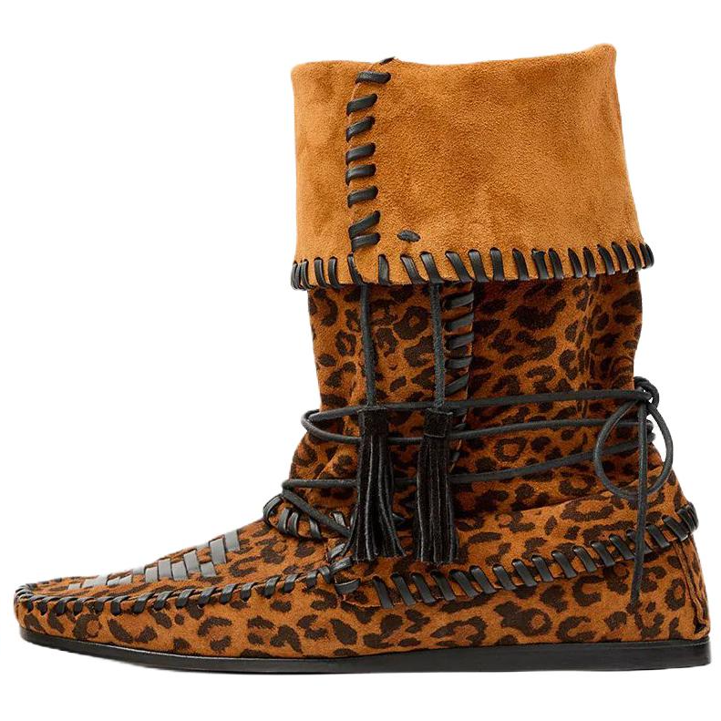 ISABEL MARANT Winki Calfskin Knee high Boots Women's Brown