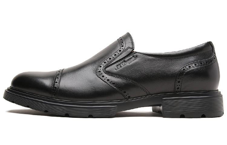S.T.Dupont S. T.DUPONT Top Grain Cow Leather Dress Shoes Men's Black