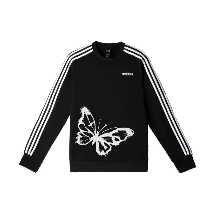 Adidas Adidas Sweatshirts Men's Black Crew Neck Moderate