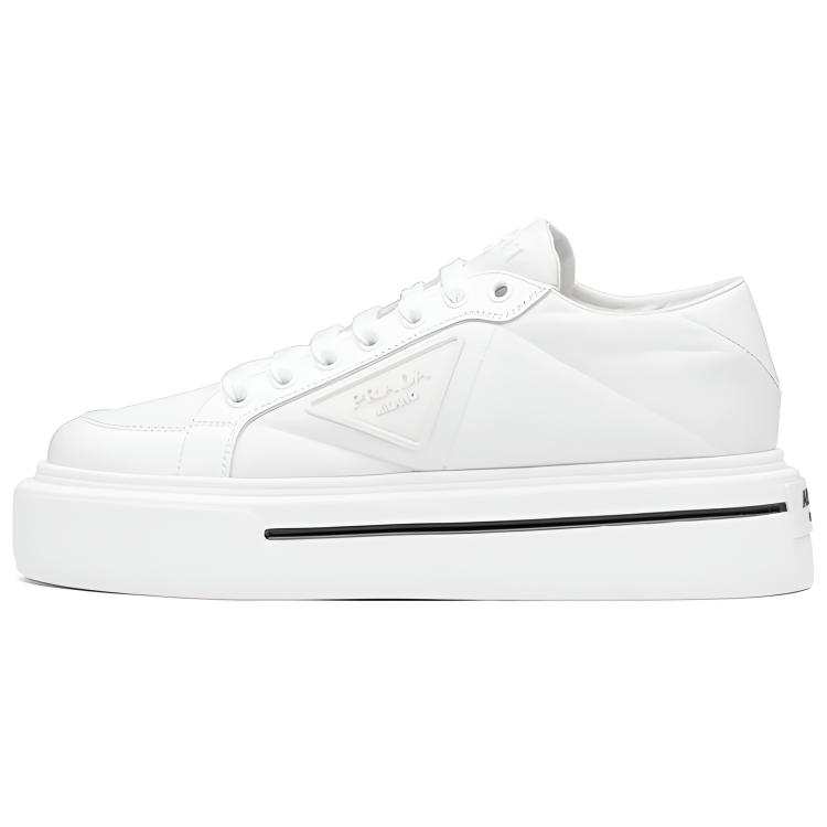 PRADA PRADA Macro Low top Stylish Skateboarding Shoes Women's White