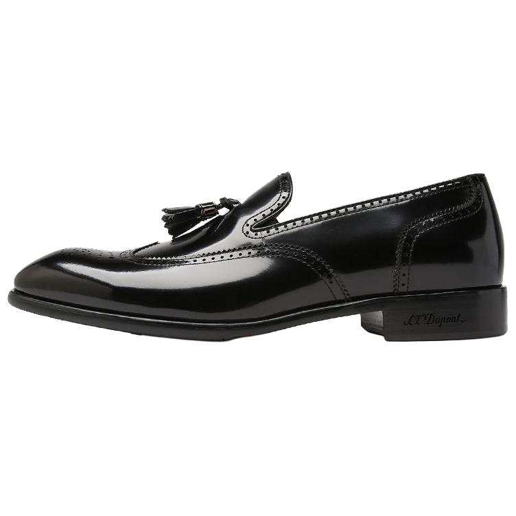 S.T.Dupont S. T.DUPONT Top Grain Cow Leather Loafers Men's Black