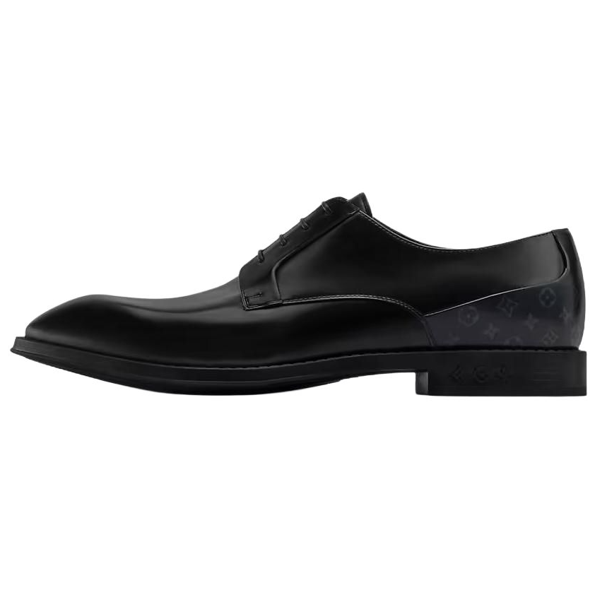 LOUIS VUITTON Kensington Cow Leather Dress Shoes Men's Black