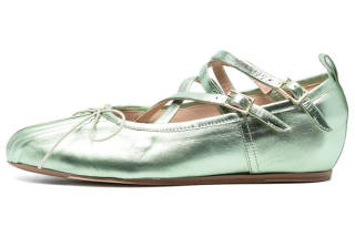 SIMONE ROCHA Leather Women's Casual Shoes Women's Light Green