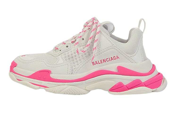 Balenciaga Triple S Low top Kids Lifestyle Shoes Pink White Kids'