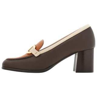 FERRAGAMO Gancini High Heels 6CM Women's Umber