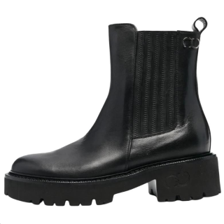 Casadei Calfskin Ankle Boots 5CM Women's Black