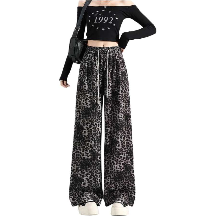 Tonlion Casual Pants Women's Moderate Wide Leg Pants