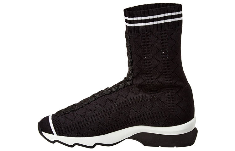 FENDI Fabric High top Casual Shoes Women's Black