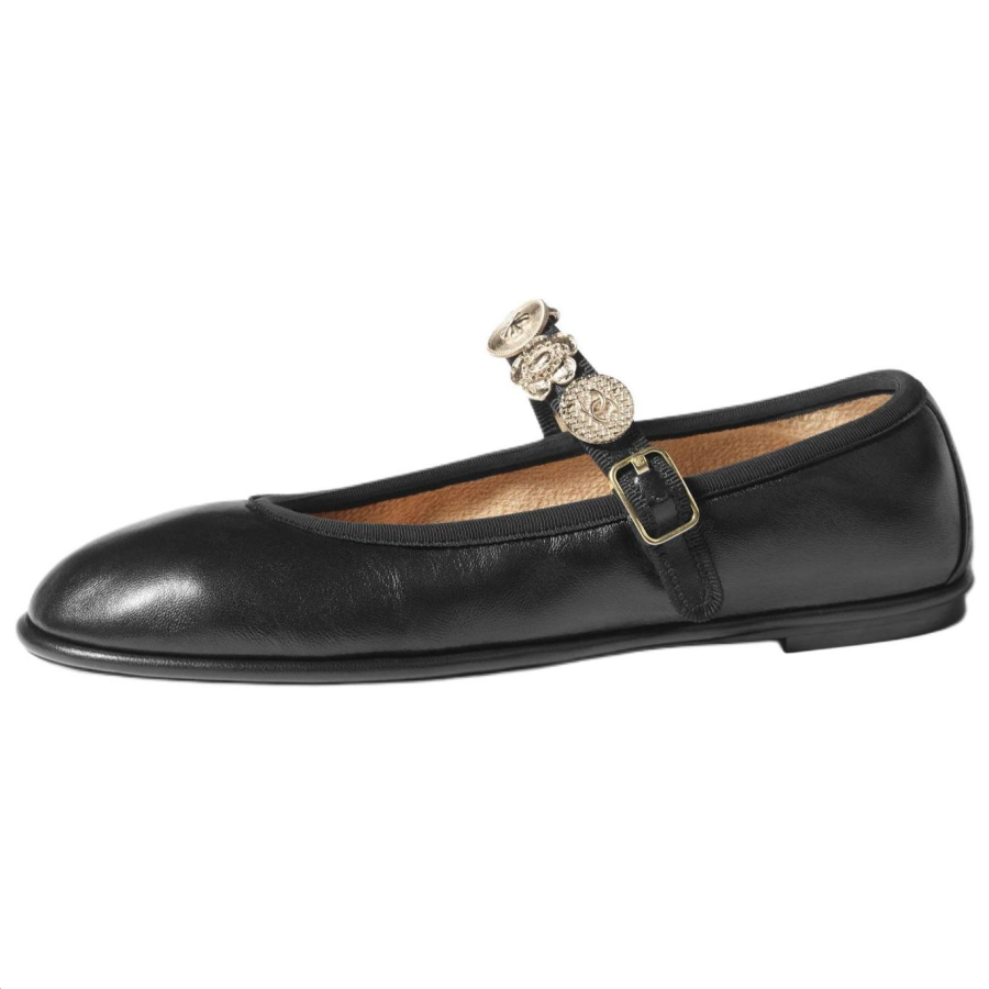 CHANEL Mary Jane Shoes Women's Black