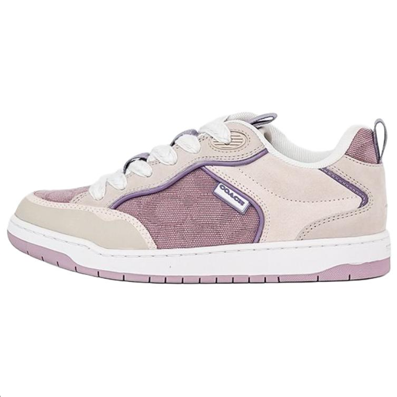 COACH C023 Sneaker Low top Skateboard Shoes Women's Gray Purple