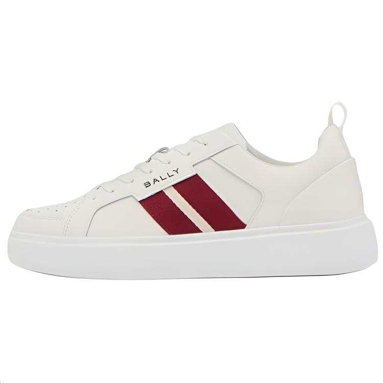 BALLY Cow Leather Low top Skateboard Shoes Men's White