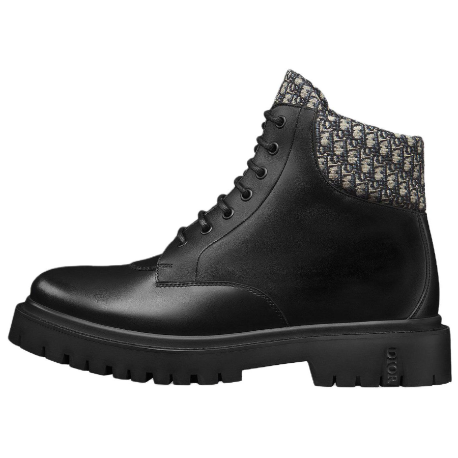 DIOR DIOR Explorer III Cow Leather Short Combat Boots Men's Black
