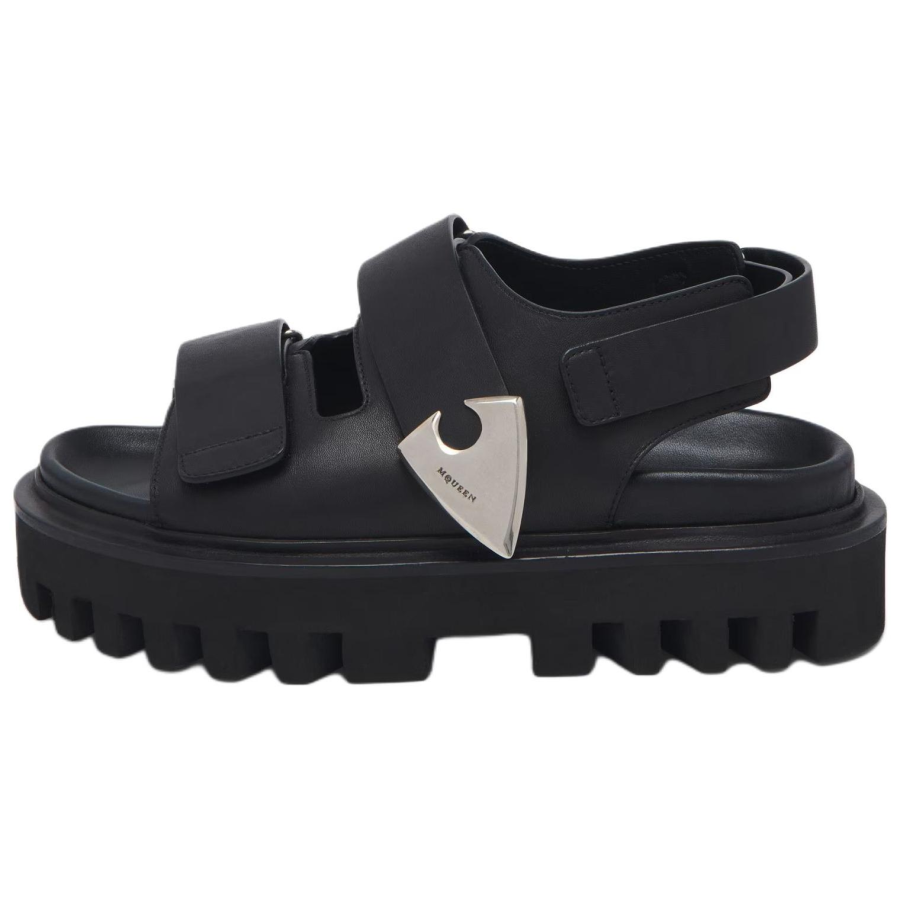 Alexander McQueen Alexander McQueen Parachute One Strap Sandals 5CM Men's Black