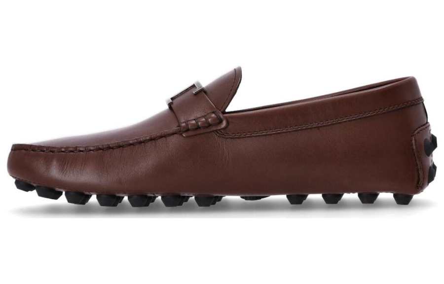 TOD'S Logo Plaque Slip On Loafers