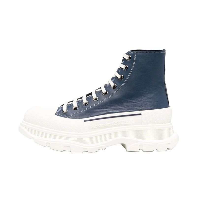 Alexander McQueen Alexander McQueen Tread Slick Lace Up Boot 'Navy Leather'