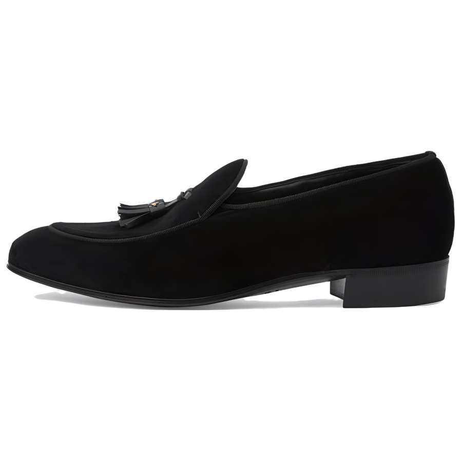 GUCCI Double G-detail Velvet Loafers