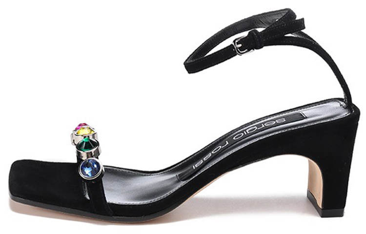 SERGIO ROSSI One Strap Sandals Women's Black