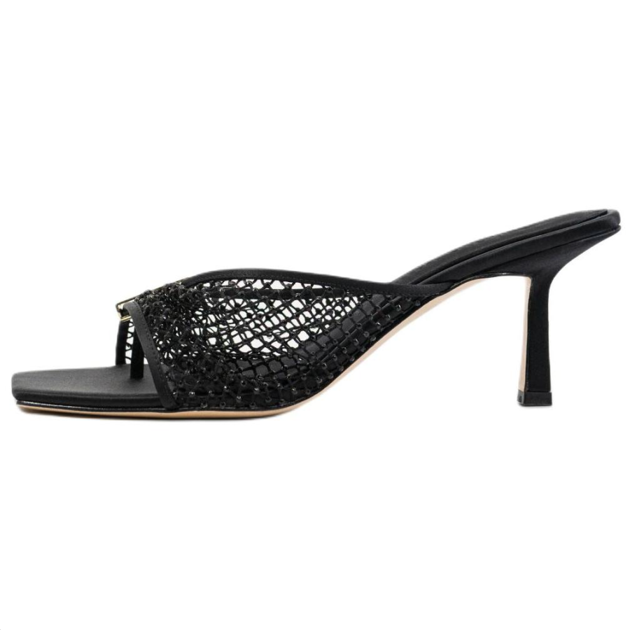 STUDIO AMELIA Slide Slippers 7cm Women's Black