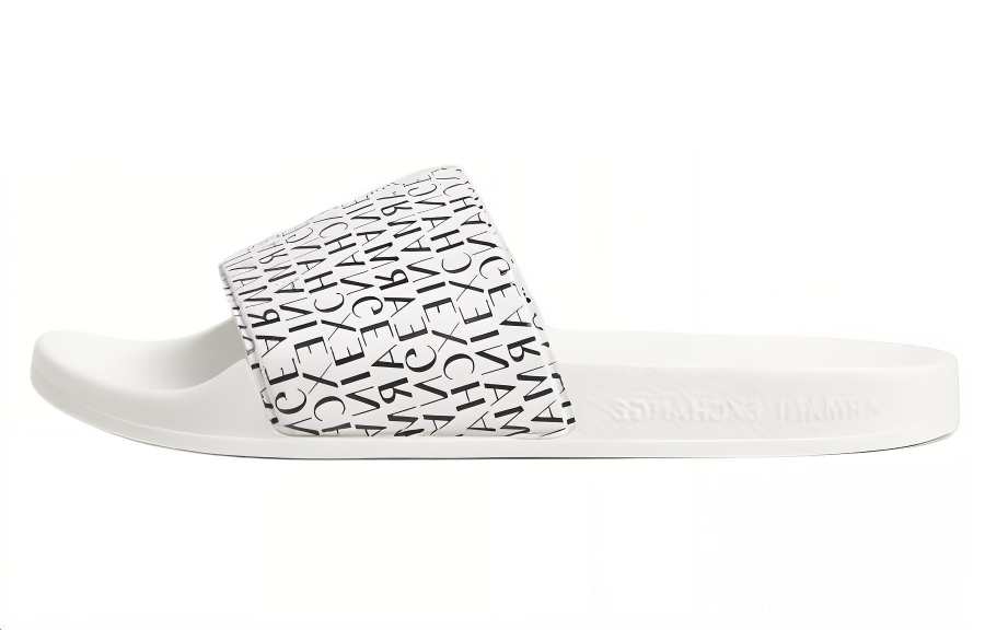 ARMANI EXCHANGE ARMANI EXCHANGEAE Slide Slippers Men's White