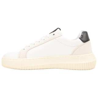 CKJ CALVIN KLEIN JEANS Cow Leather Low top Casual Shoes Women's White