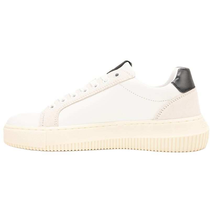 CKJ CALVIN KLEIN JEANS Cow Leather Low top Casual Shoes Women's White