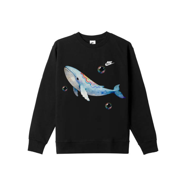 Nike Nike Sweatshirts Men's Black Crew Neck Moderate Regular