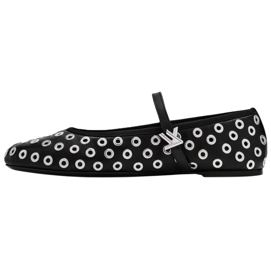 LOUIS VUITTON Romy Flat Mary Jane Shoes Women's Black