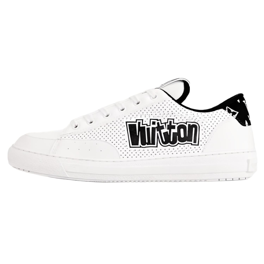 LOUIS VUITTON Charlie Low top Skateboard Shoes Men's White