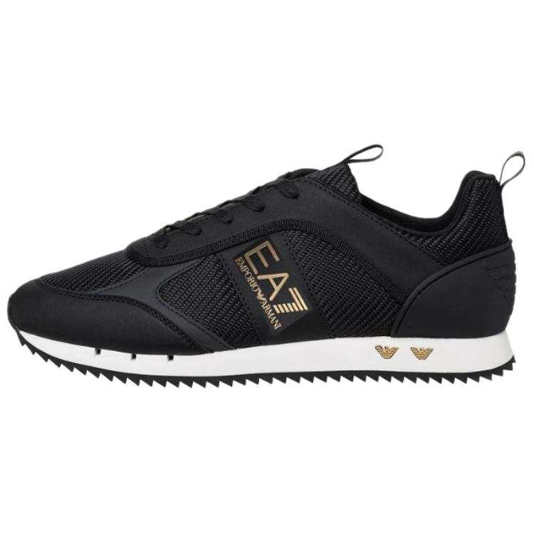EMPORIO ARMANI EA7 Low top Casual Shoes Unisex Black Gold
