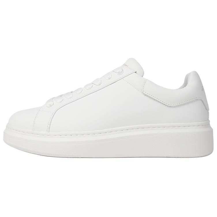 S.T.Dupont S. T.DUPONT Top Grain Cow Leather Low top Stylish Skateboarding Shoes Unisex White