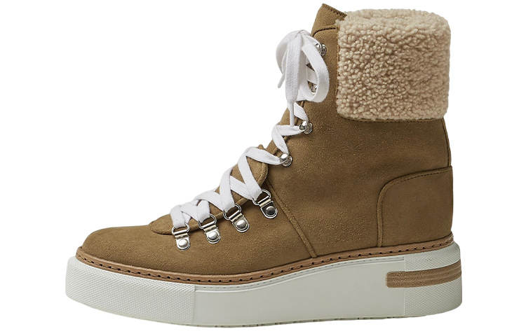 HERMES HERMES Flocon Suede Ankle Boots Women's Brown