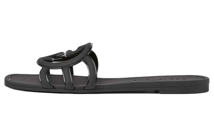 GUCCI Interlocking Slide Slippers Women's Black
