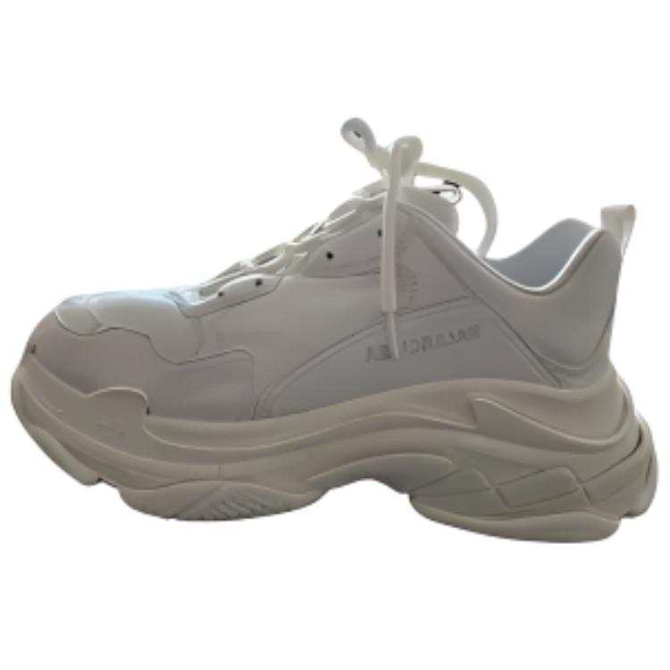 Balenciaga Triple S Leather Low top Casual Shoes Men's White