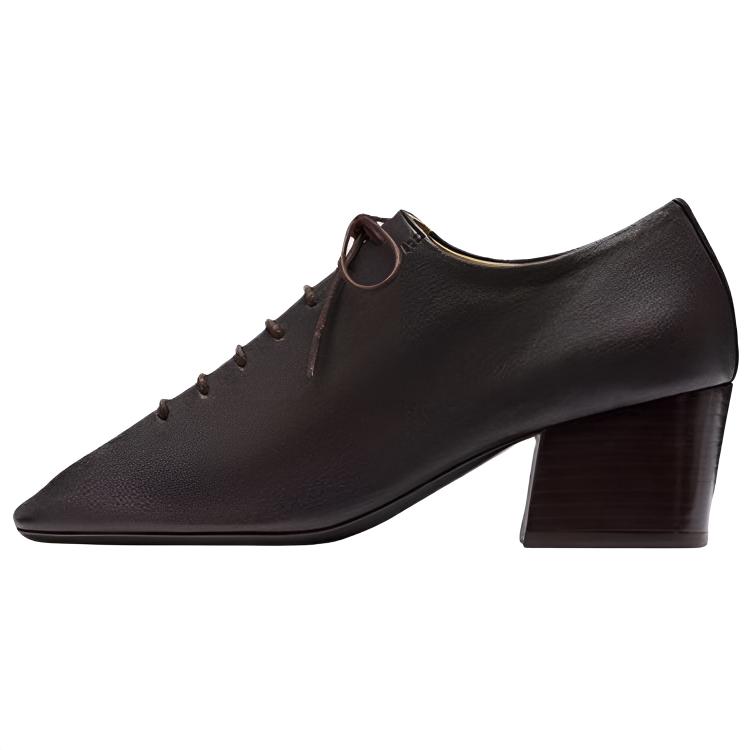 Lemaire Souris Chunky Heel High Heels 5.5cm Women's Brown